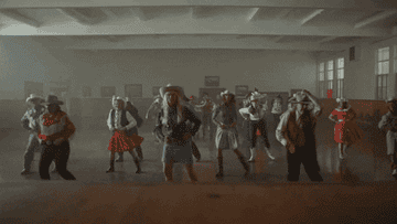 people line dancing from lil nas x&#x27;s &quot;old town road&quot; music video