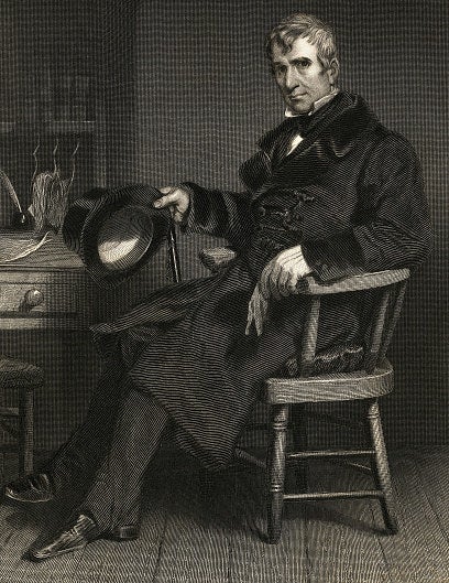portrait of henry harrison sitting at a desk