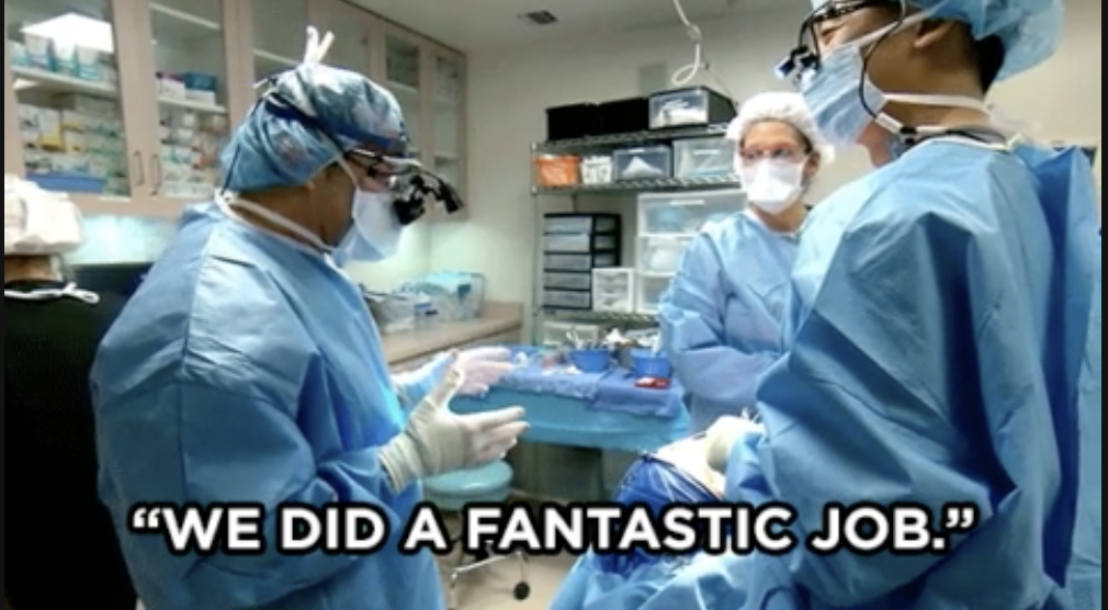 two surgeons saying, &quot;we did a fantastic job.&quot;