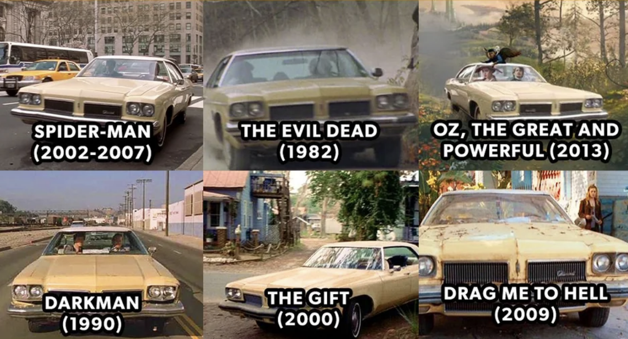 The car in six different movies