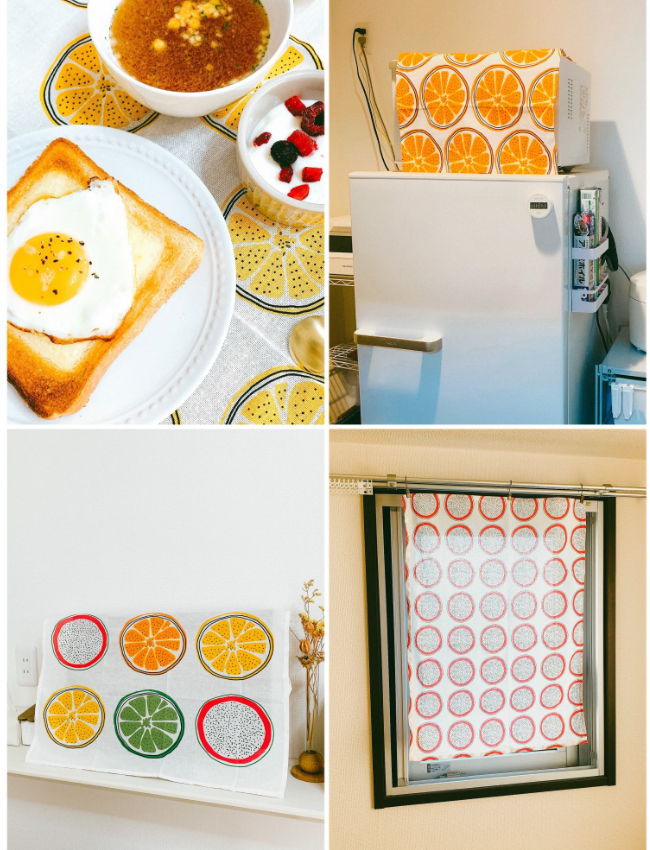 IKEA(イケア)の便利なキッチンアイテム「TORVFLY トルヴフリーキッチンクロス 模様入り/オレンジ」