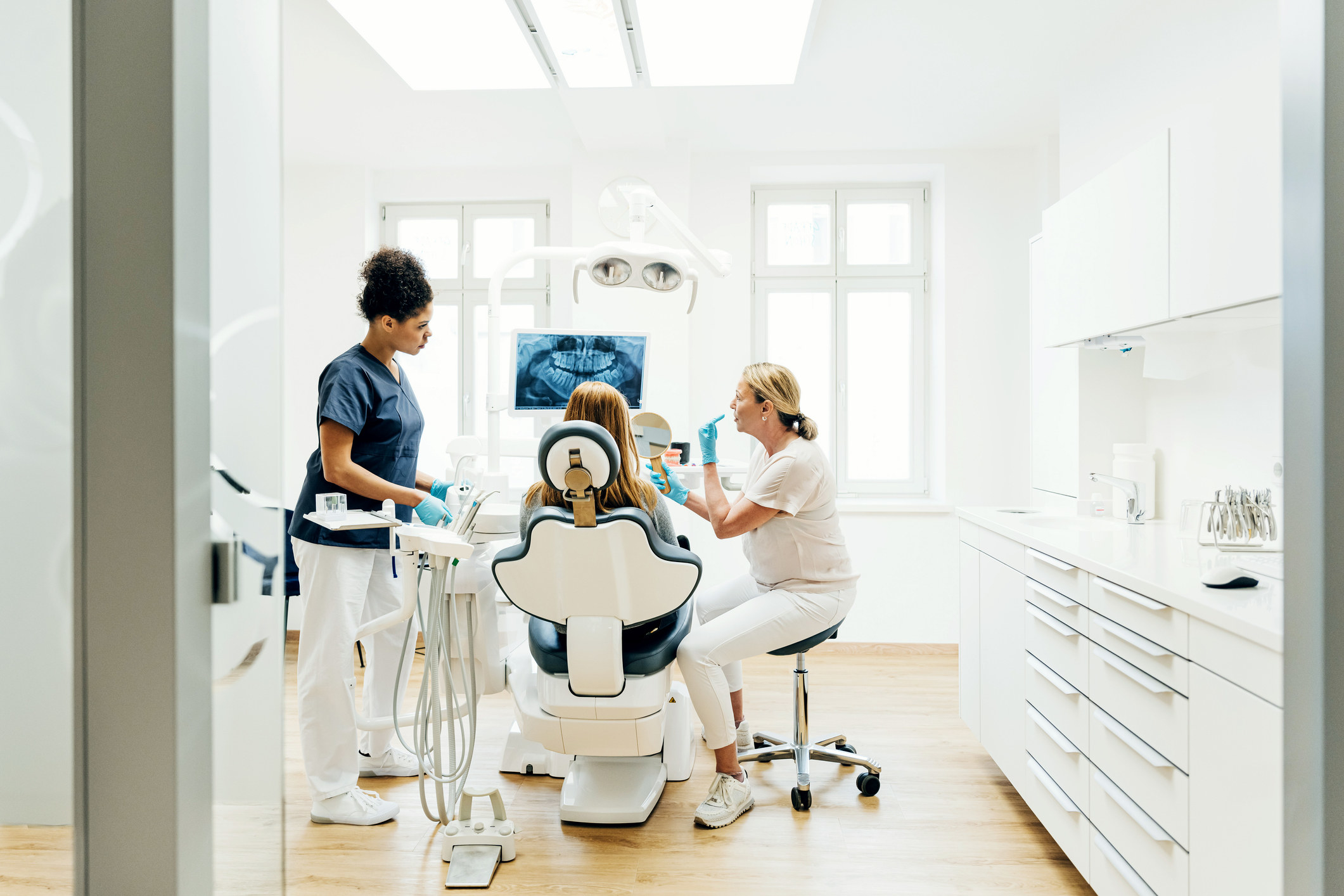 person at the dentist