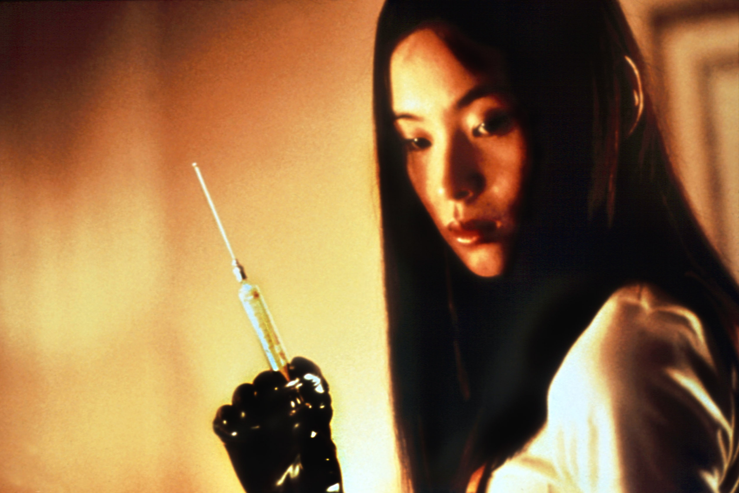 Eihi Shiina with a syringe in audition