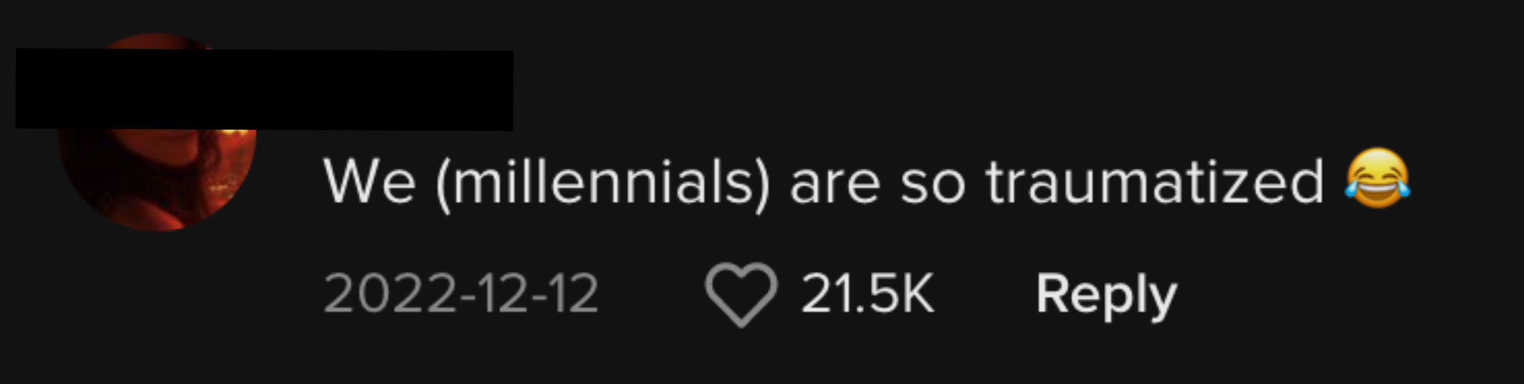 &quot;we millennials are so traumatized&quot;