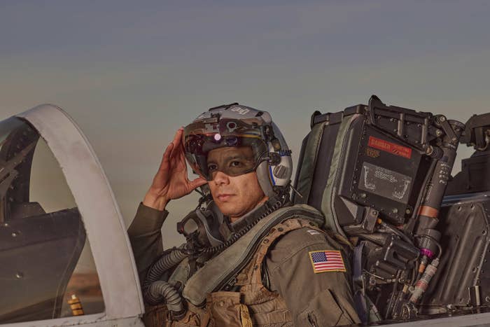 pilot in a cockpit