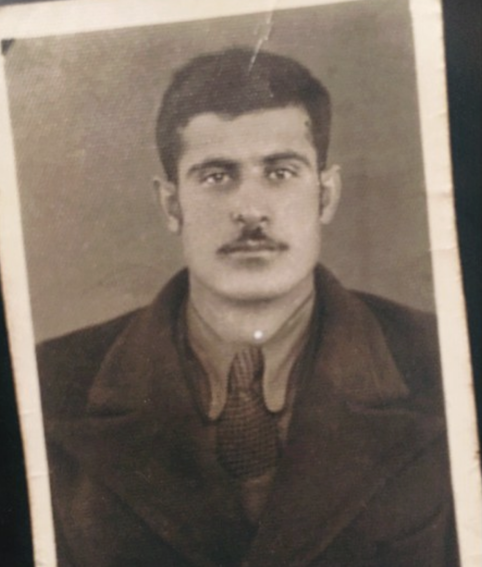 A man in a photo from long ago