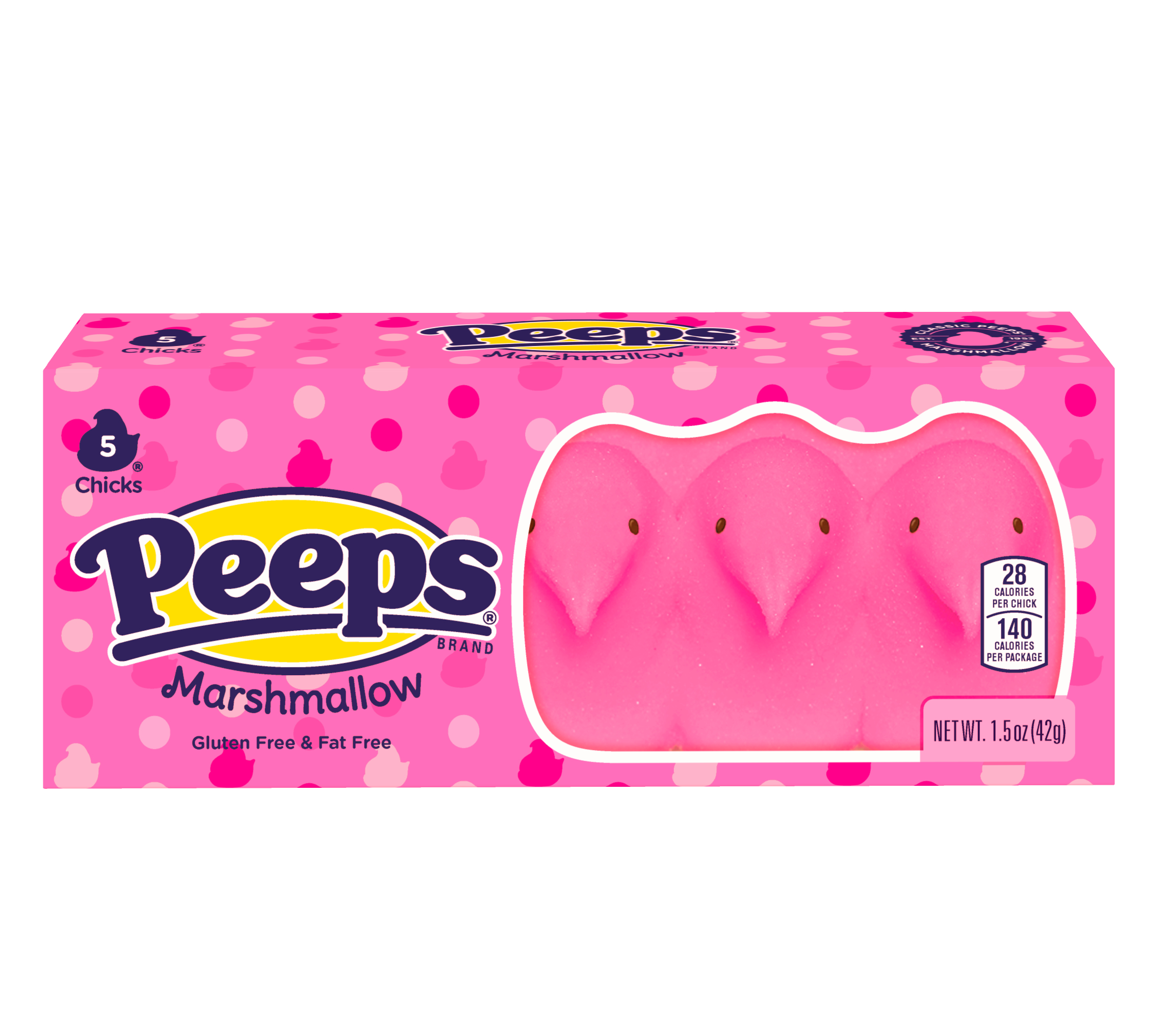 A close-up of the Peeps packaging