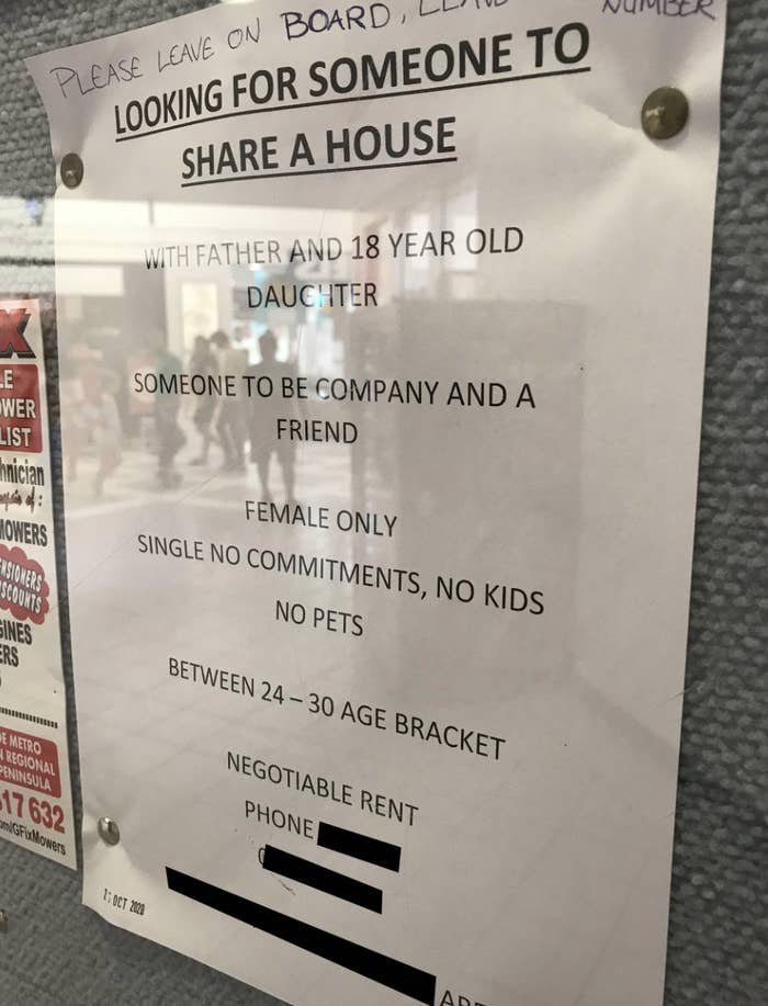 &quot;Father and 18-year-old daughter&quot; looking for &quot;female only&quot; roommate &quot;between 24 and 30&quot; who wants to be &quot;company and a friend&quot;