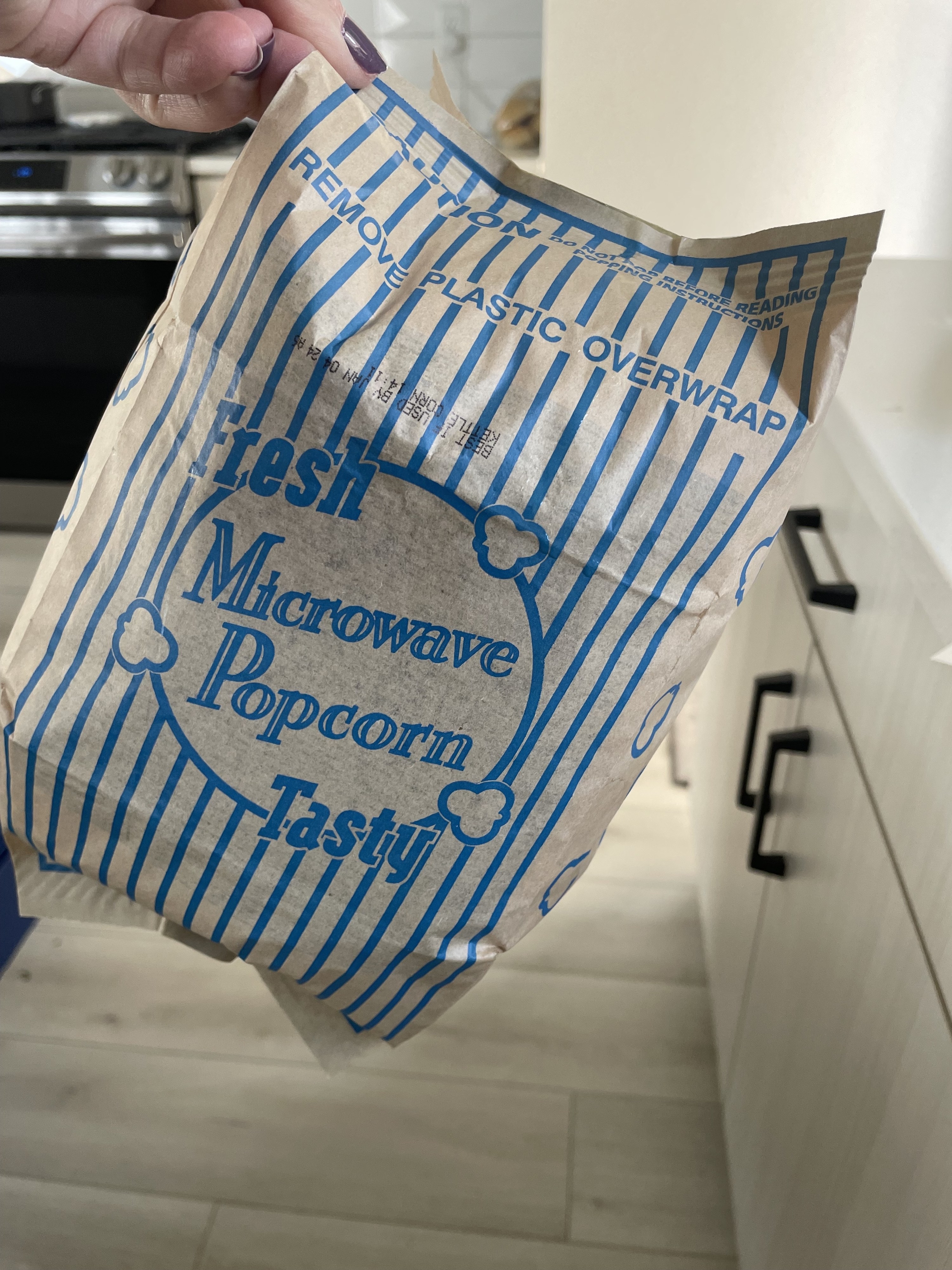 a bag of popcorn