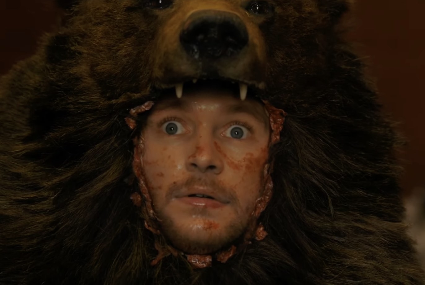 christian in a bear carcass in midsommar