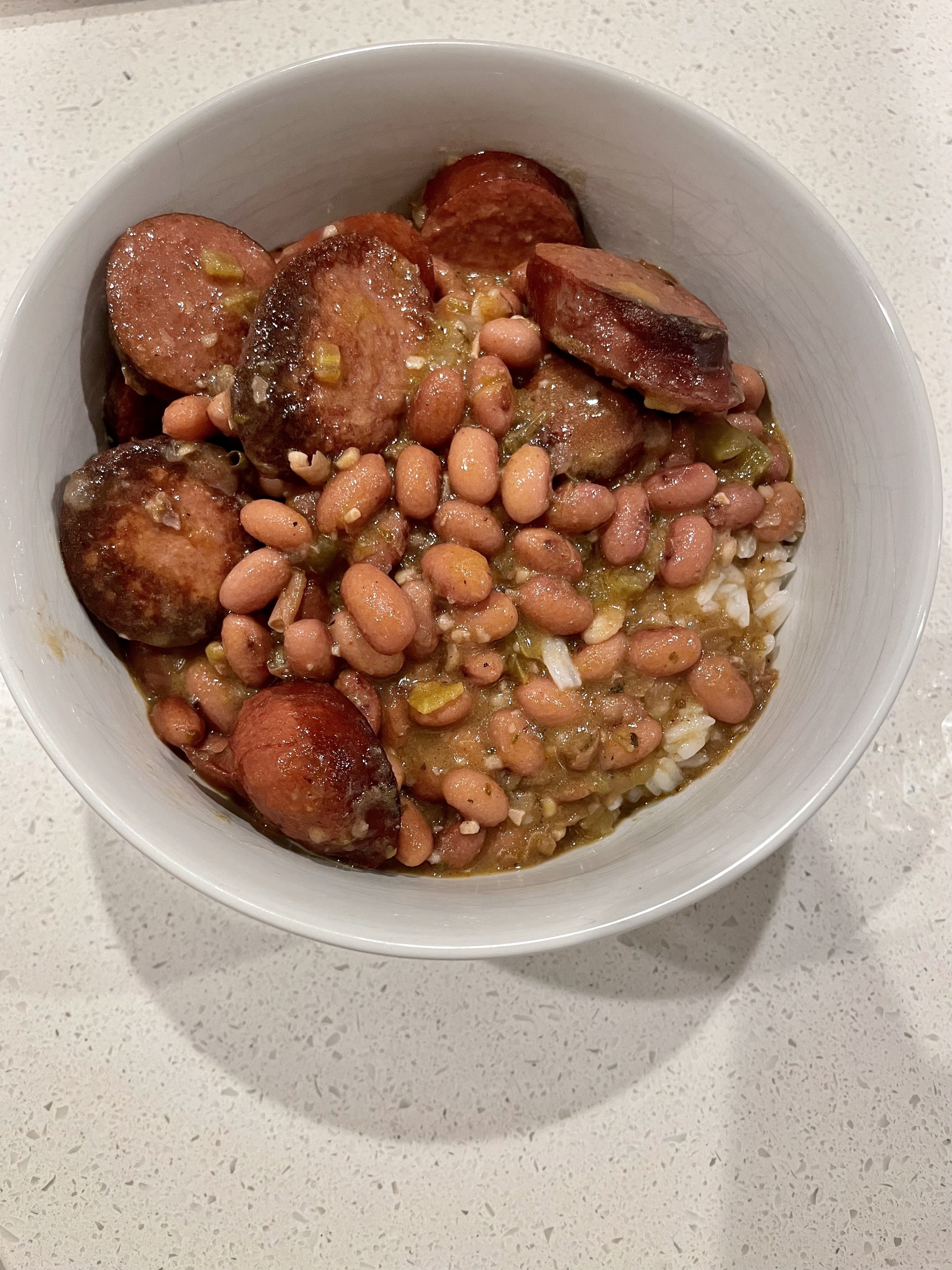 rice and beans in a bowl