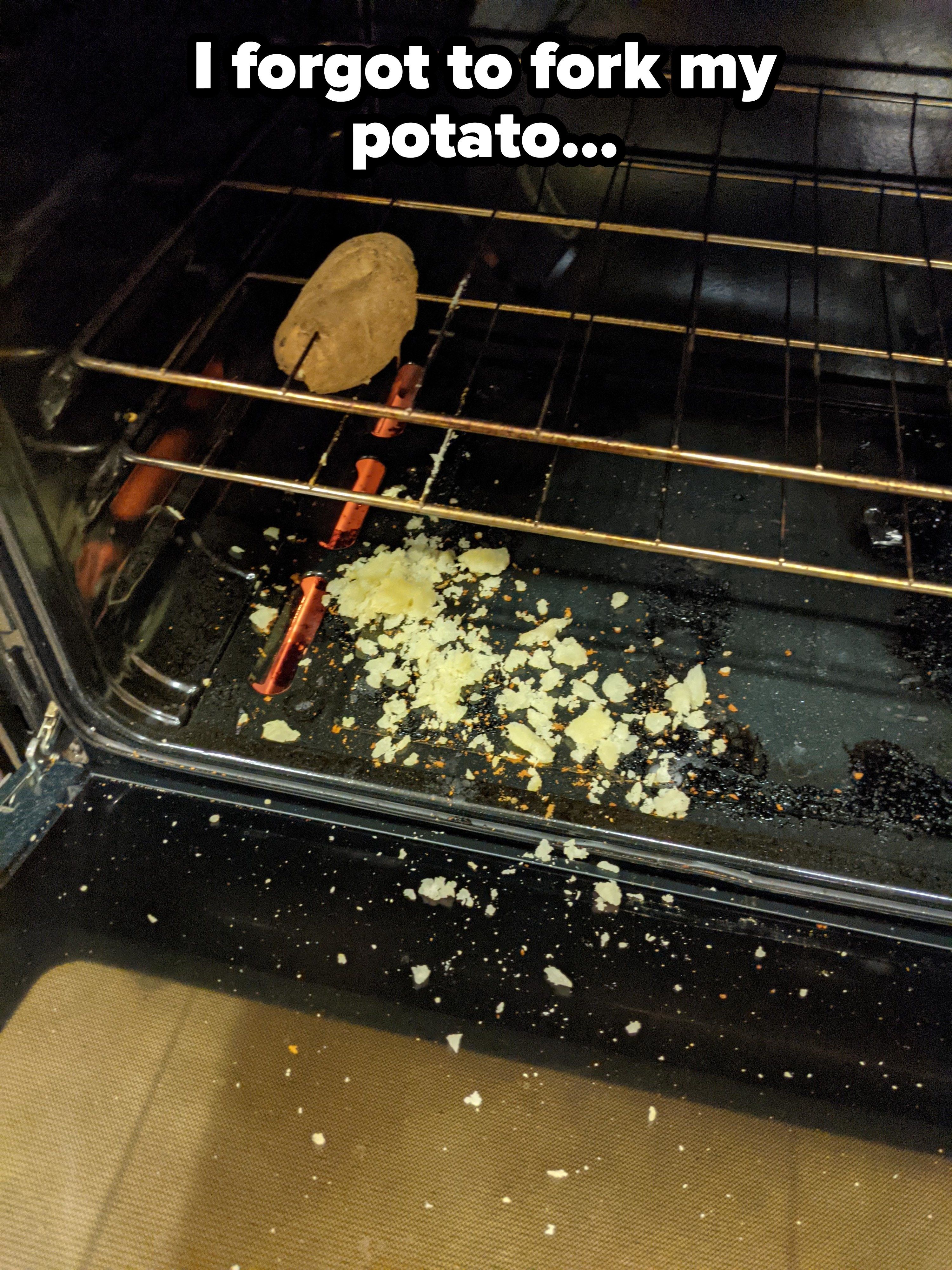 exploded potato