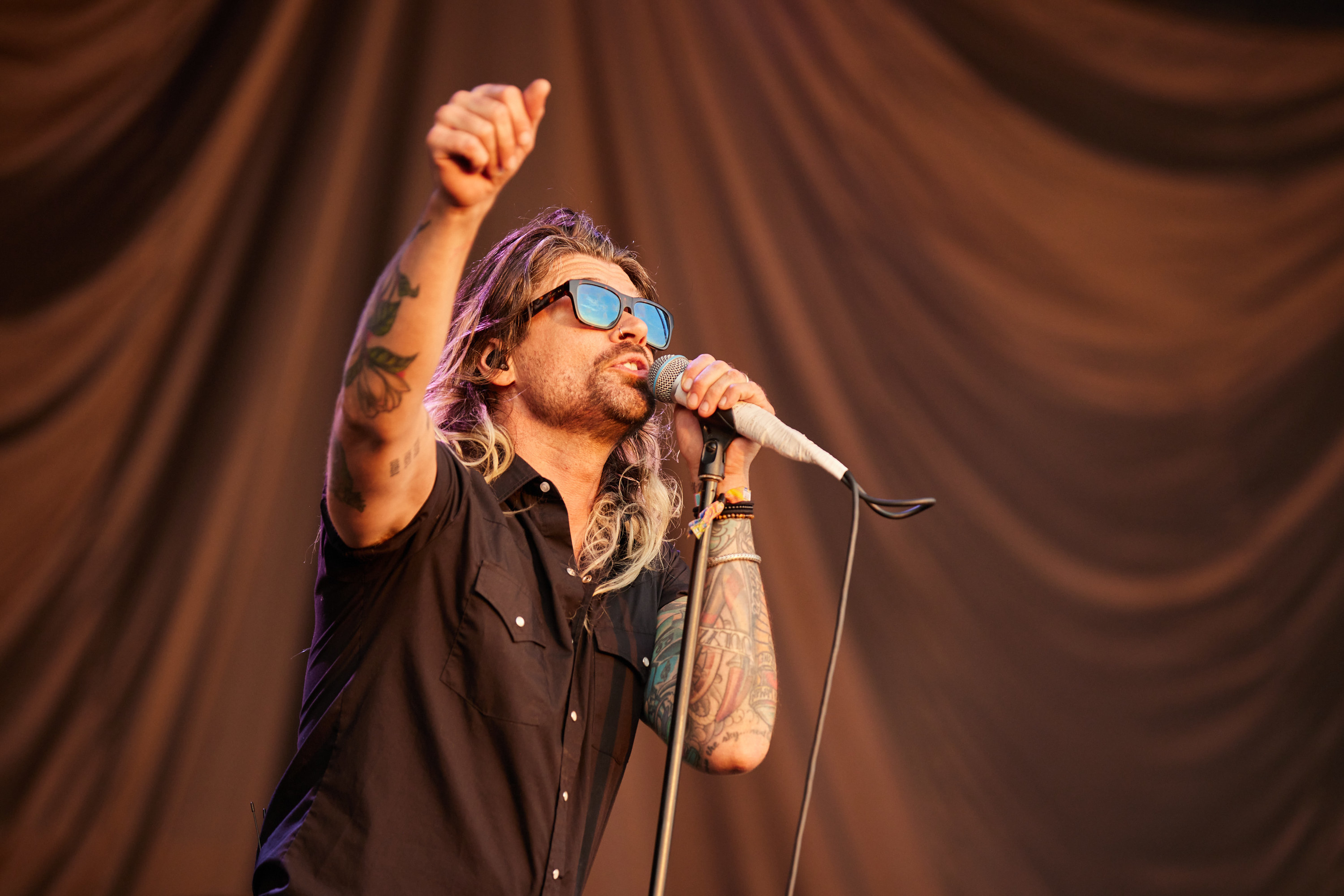 Adam Lazzara performing in 2022