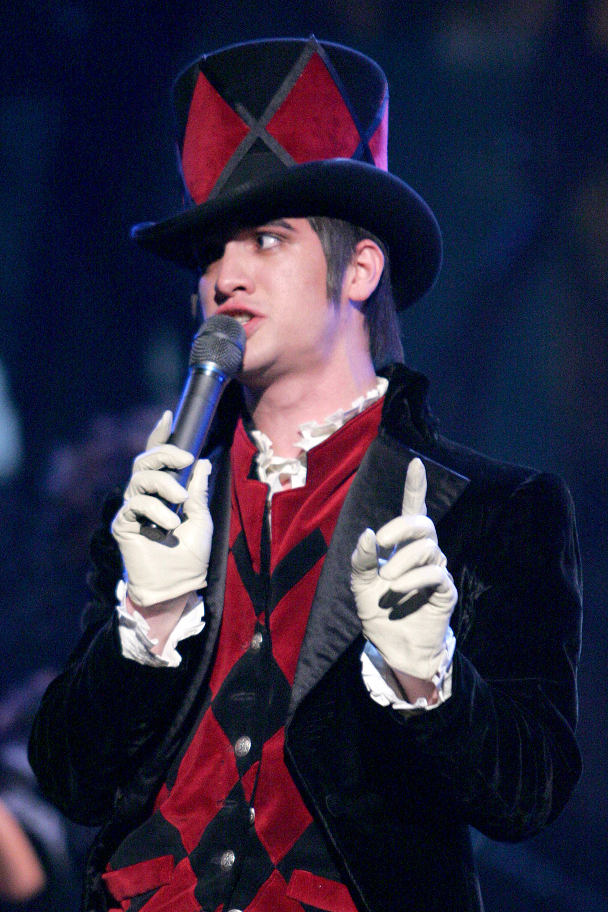 Brendon Urie performing on stage