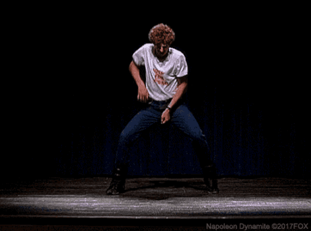 Jon Heder dancing in Napoleon Dynamite