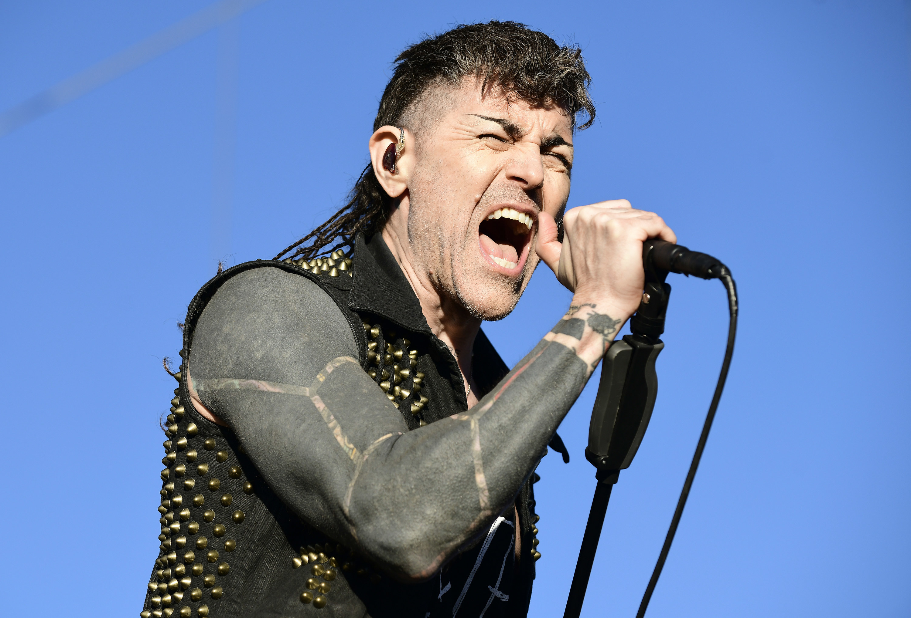Davey Havok performing at the 2022 When We Were Young Festival
