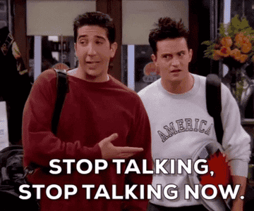 A guy says &quot;stop talking, stop talking now&quot;