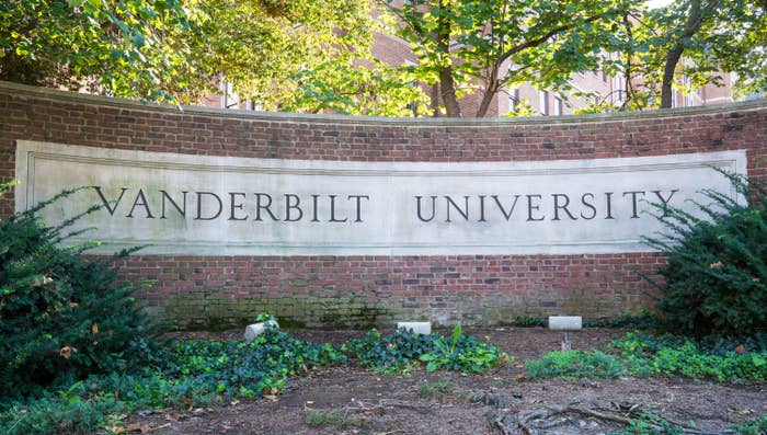 A "Vanderbilt University" sign