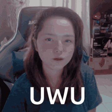 girl making a pucker face in a computer chair