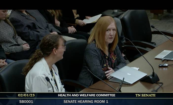 A mother of a trans kid testifies before the Tennessee Senate