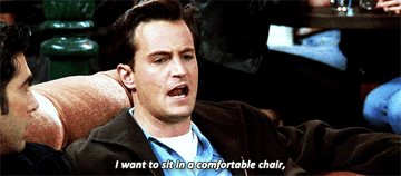 Chandler from &quot;Friends&quot; talking to another man.