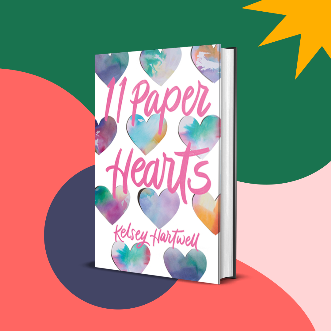 Illustrated cover art for the book cover of different colored hearts