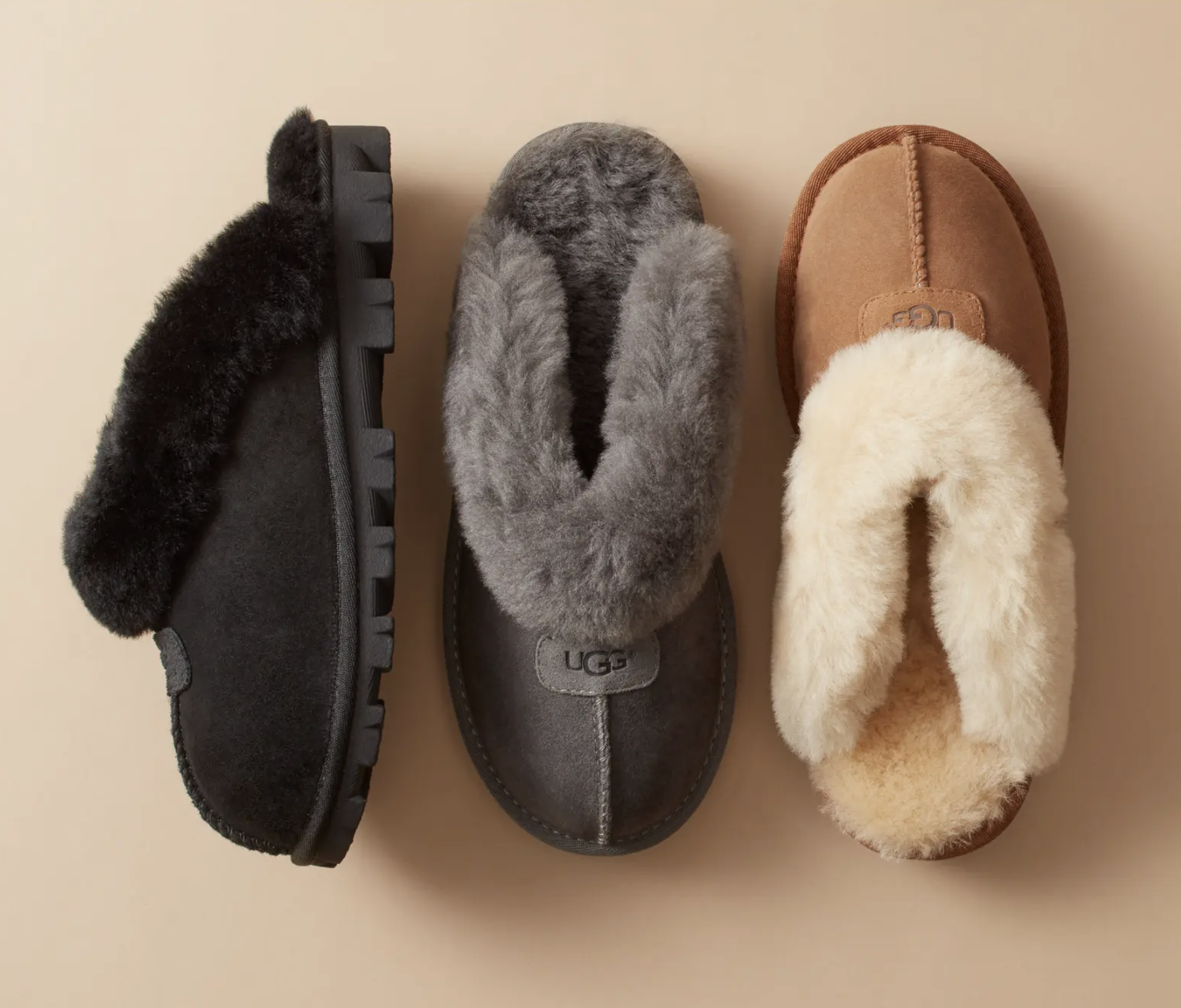 three slippers in a row