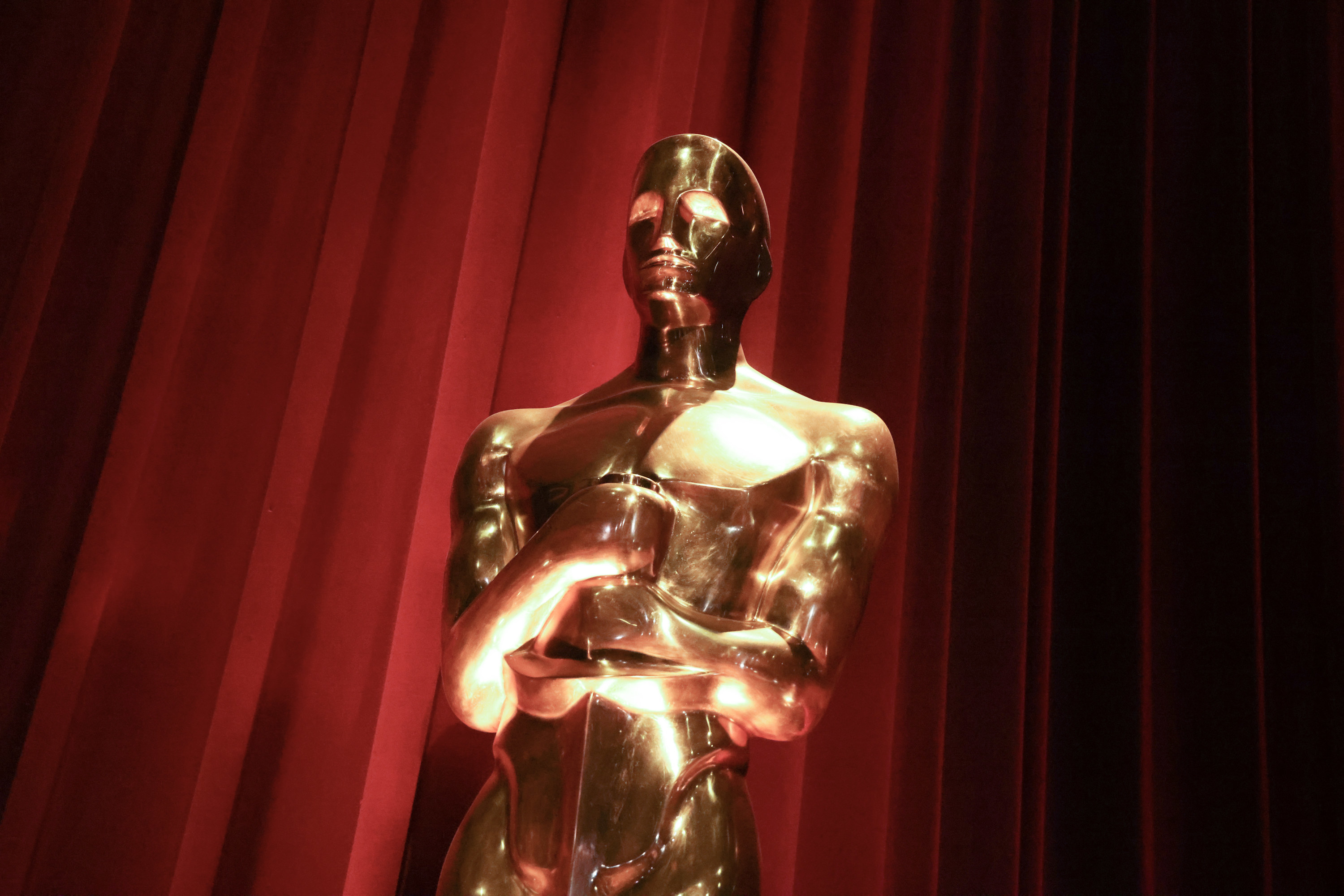 A photo of a golden Oscars statue