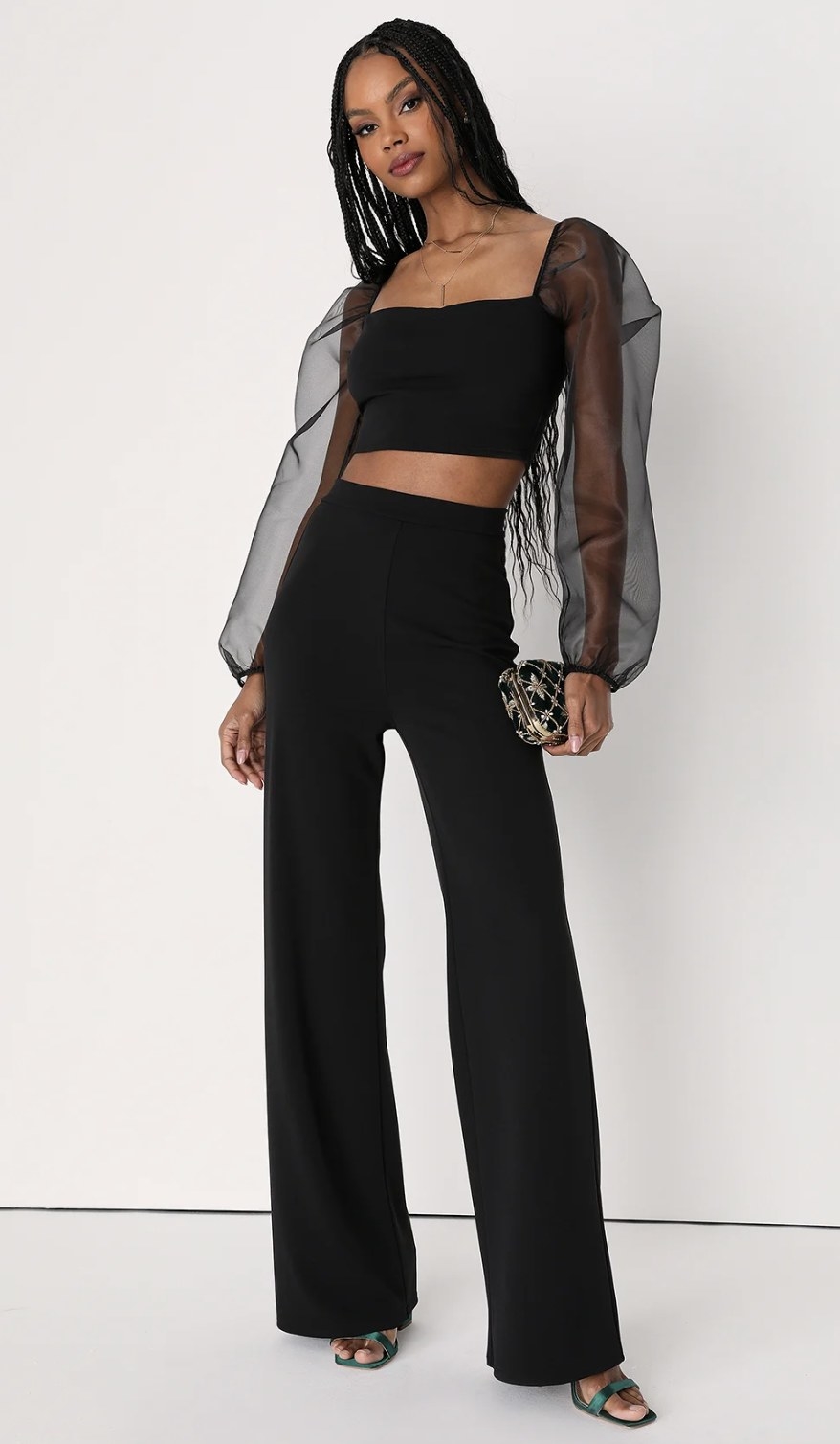 the two piece jumpsuit in black