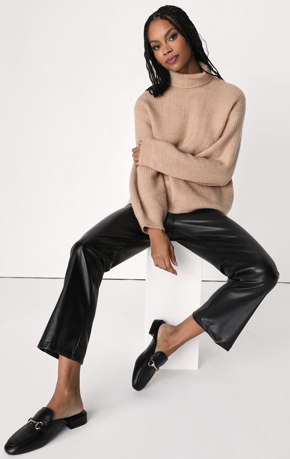 the sweater in beige