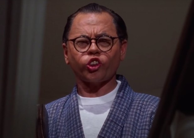 Mickey Rooney in an offensive Asian character