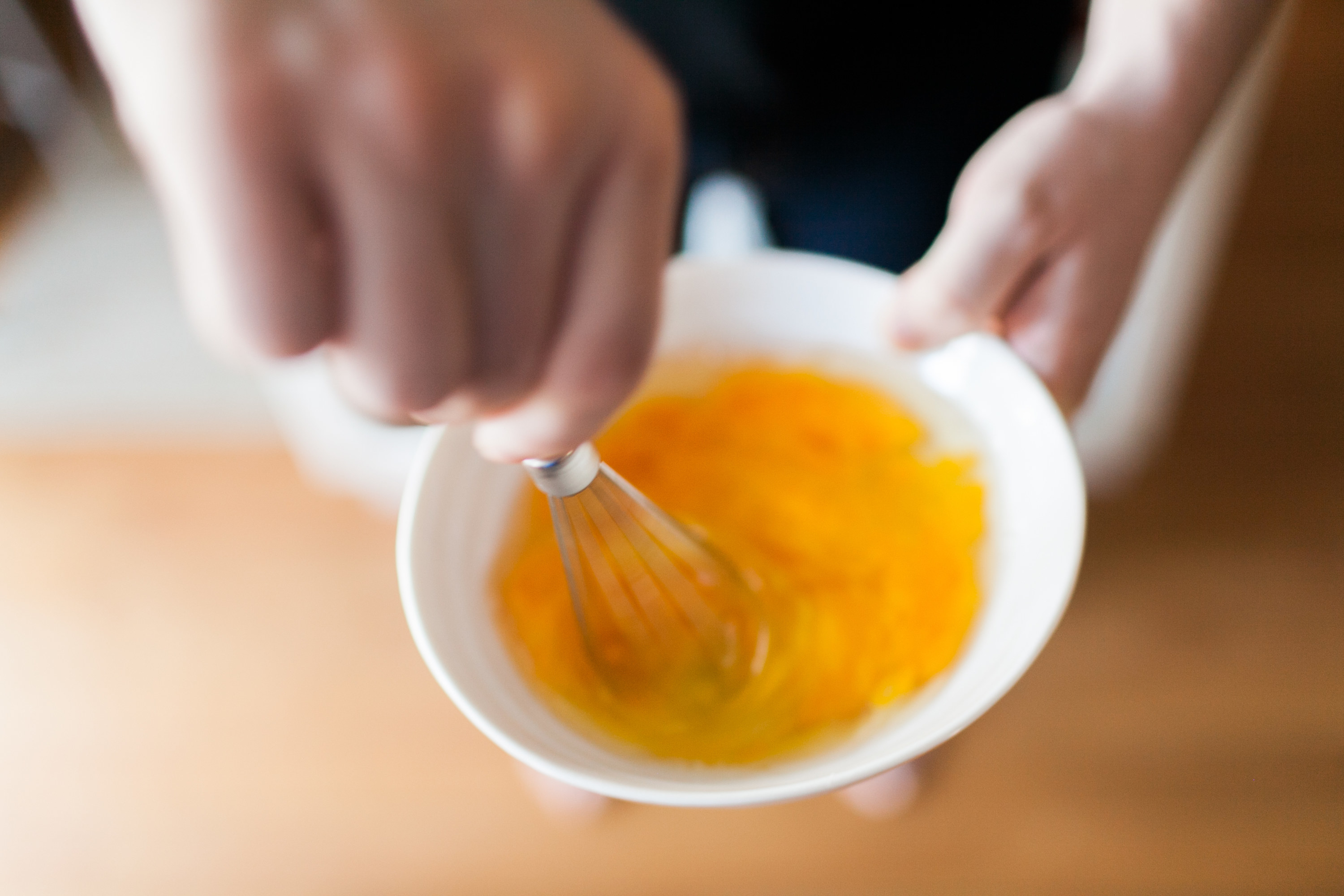 Wishing eggs in a bowl for a meal.