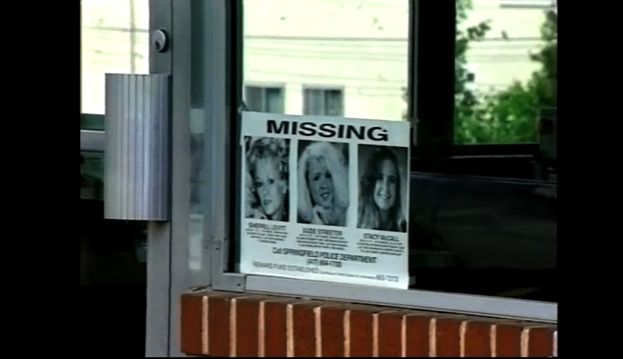 Missing persons poster of the three women