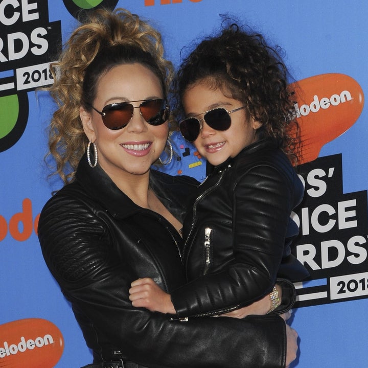 A closeup of Mariah and Monroe