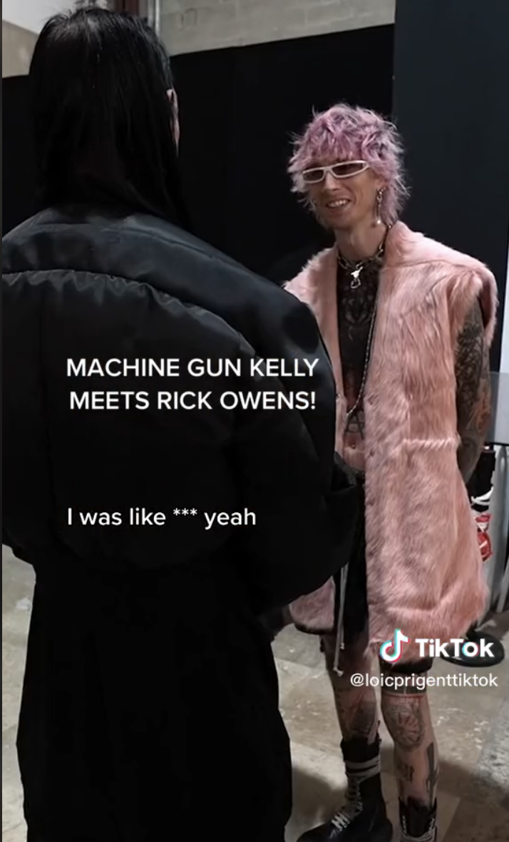 Machine Gun Kelly, Post-Bloody Champagne, Wears Pink & Rick Owens