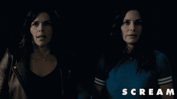 gif of Sidney looking to Gayle beside her, asking &quot;are you ready?&quot;