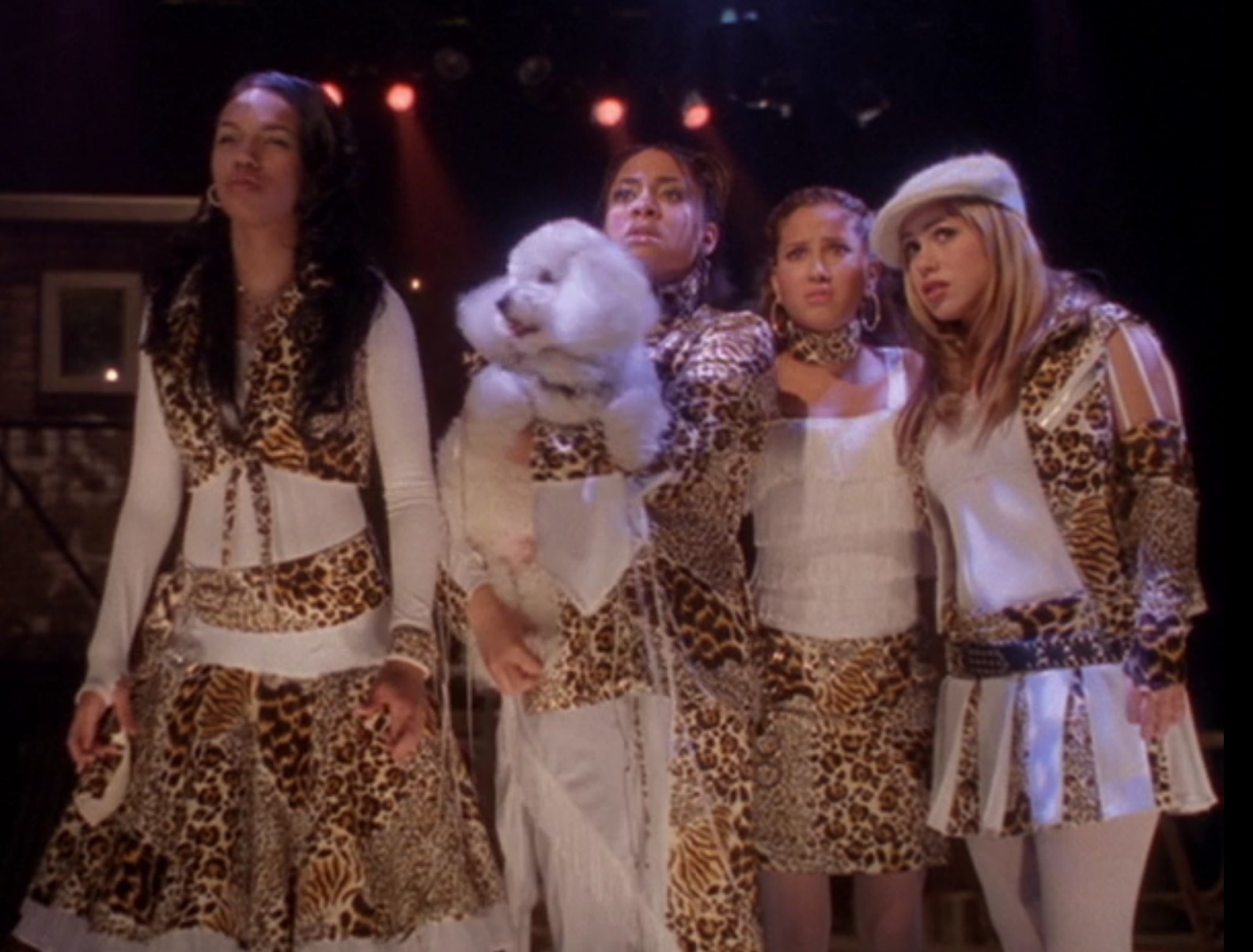 The Cheetah Girls wait to hear Drinka&#x27;s evaluation of their performance