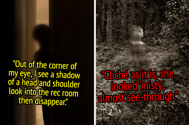 shadow figure in a doorway and a ghost walking through a graveyard