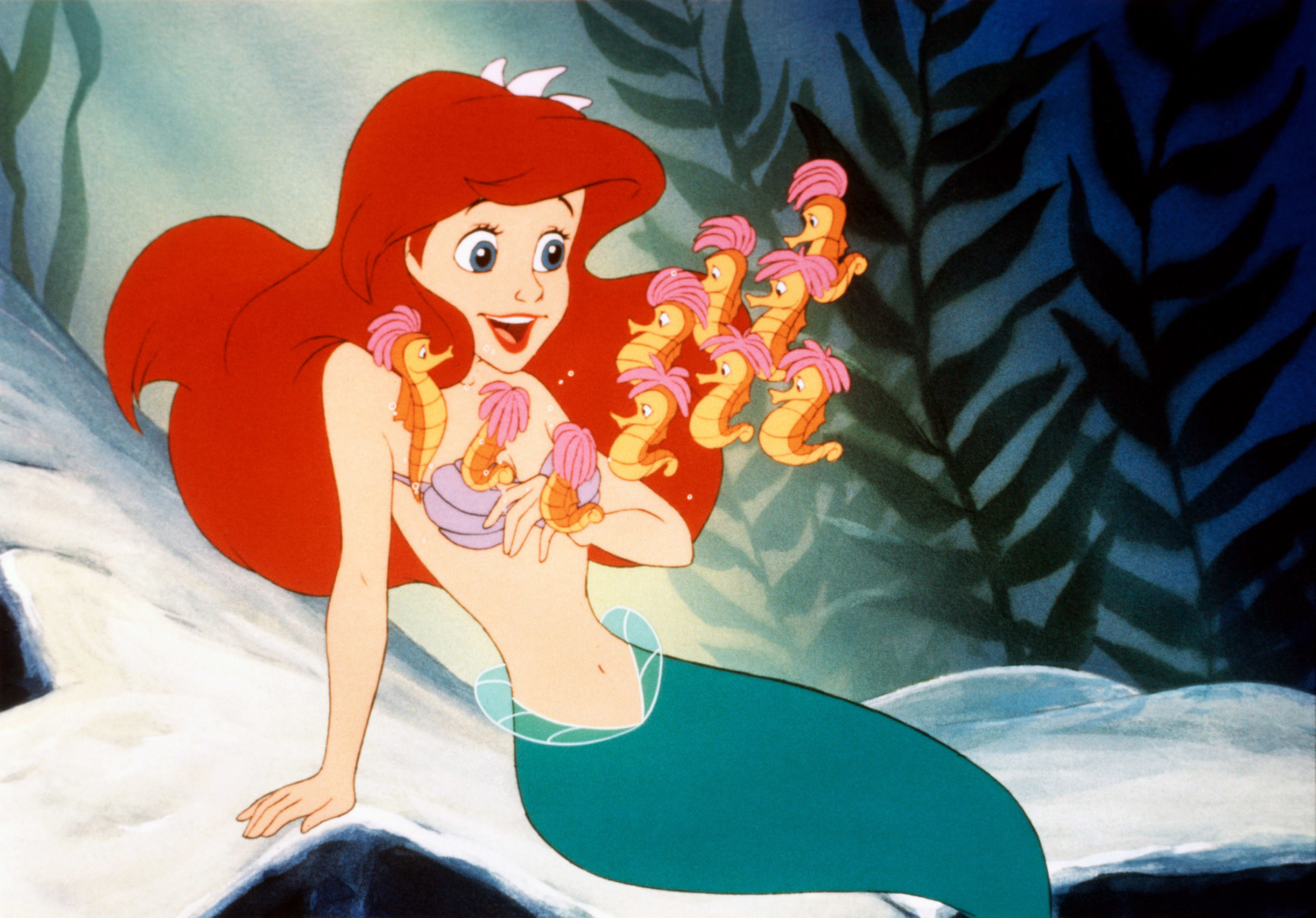 Ariel in the animated version of The Little Mermaid