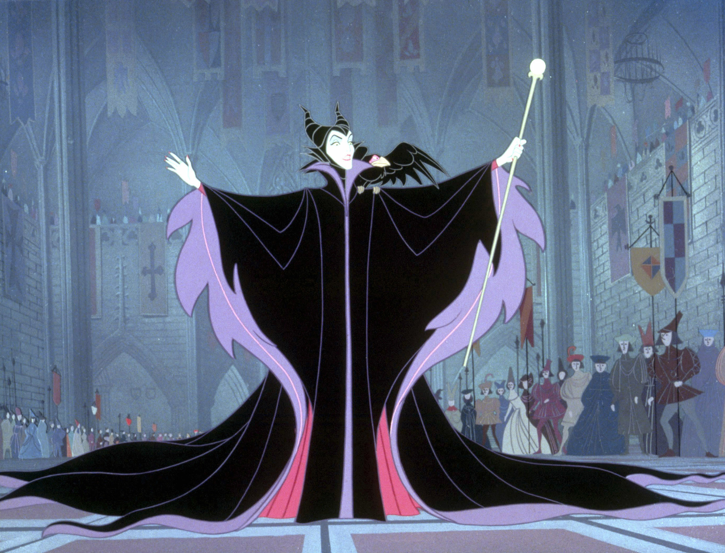 Maleficent in the animated version of Sleeping Beauty