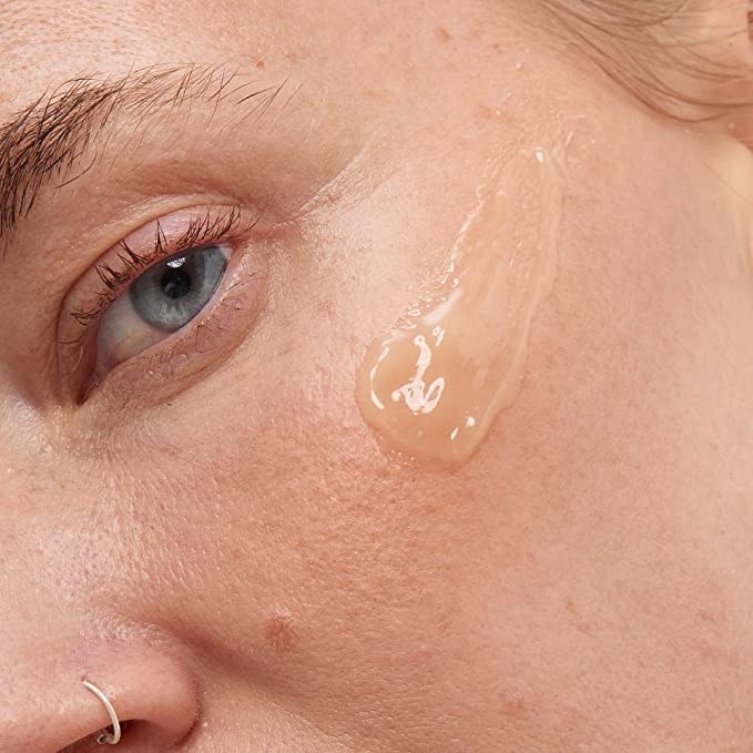 close up of a persons skins with the balm applied