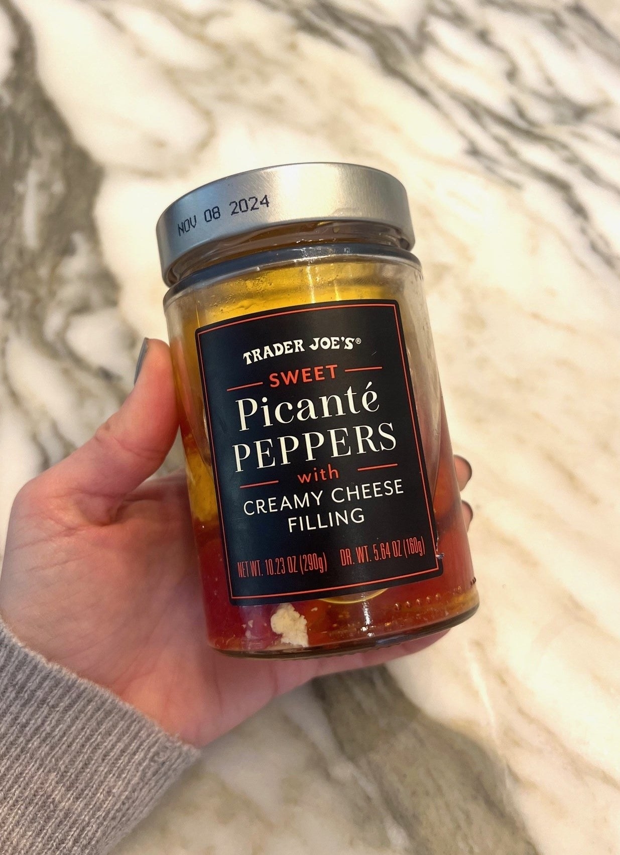 Sweet Picante Peppers With Creamy Cheese Filling