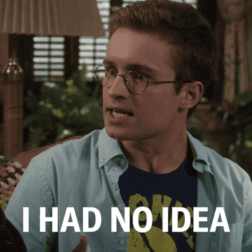 gif of character from the goldbergs saying i had no idea