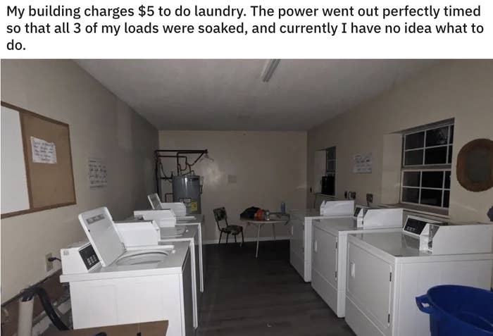 An empty laundry room