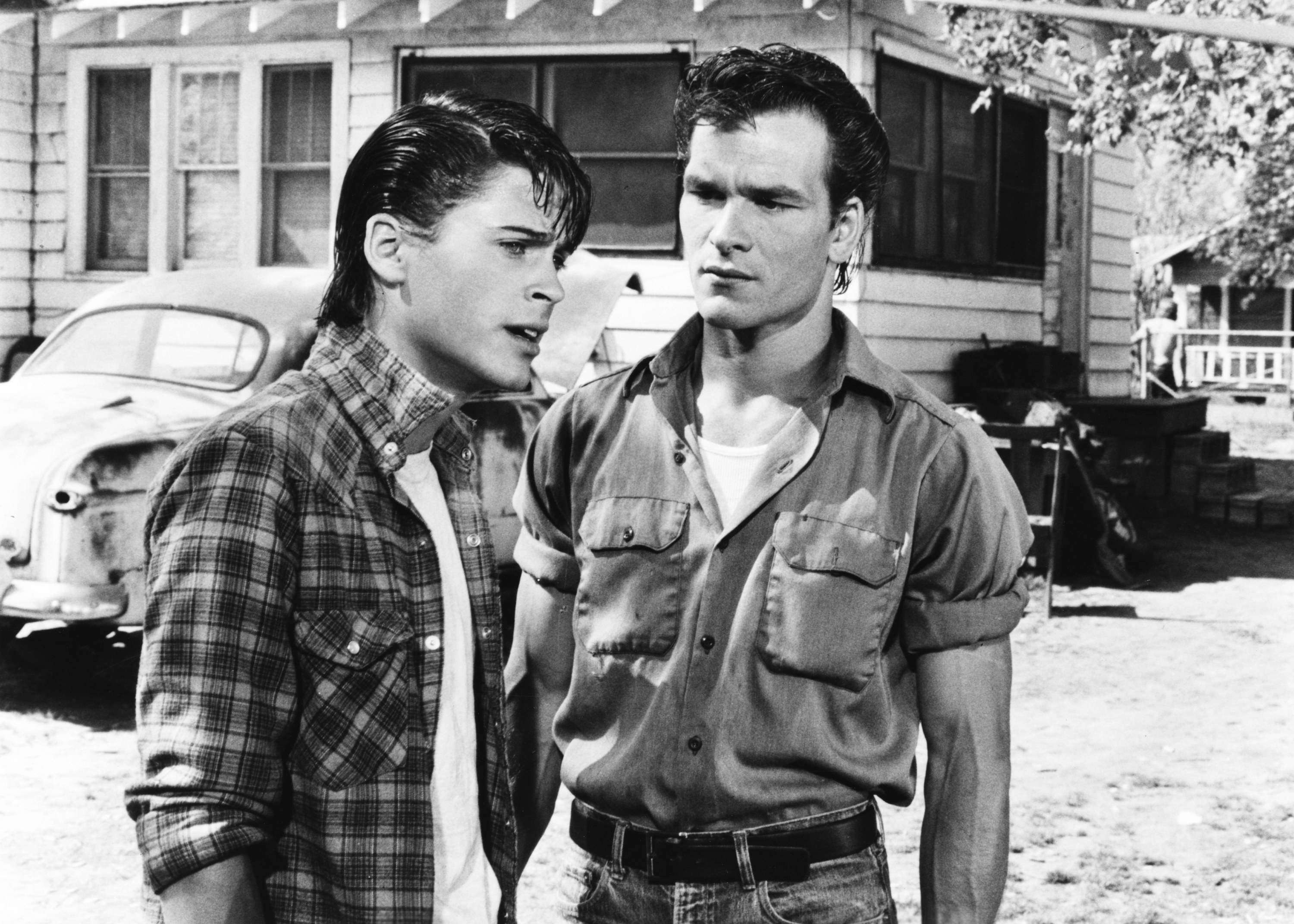 Rob Lowe and Patrick Swayze in The Outsiders