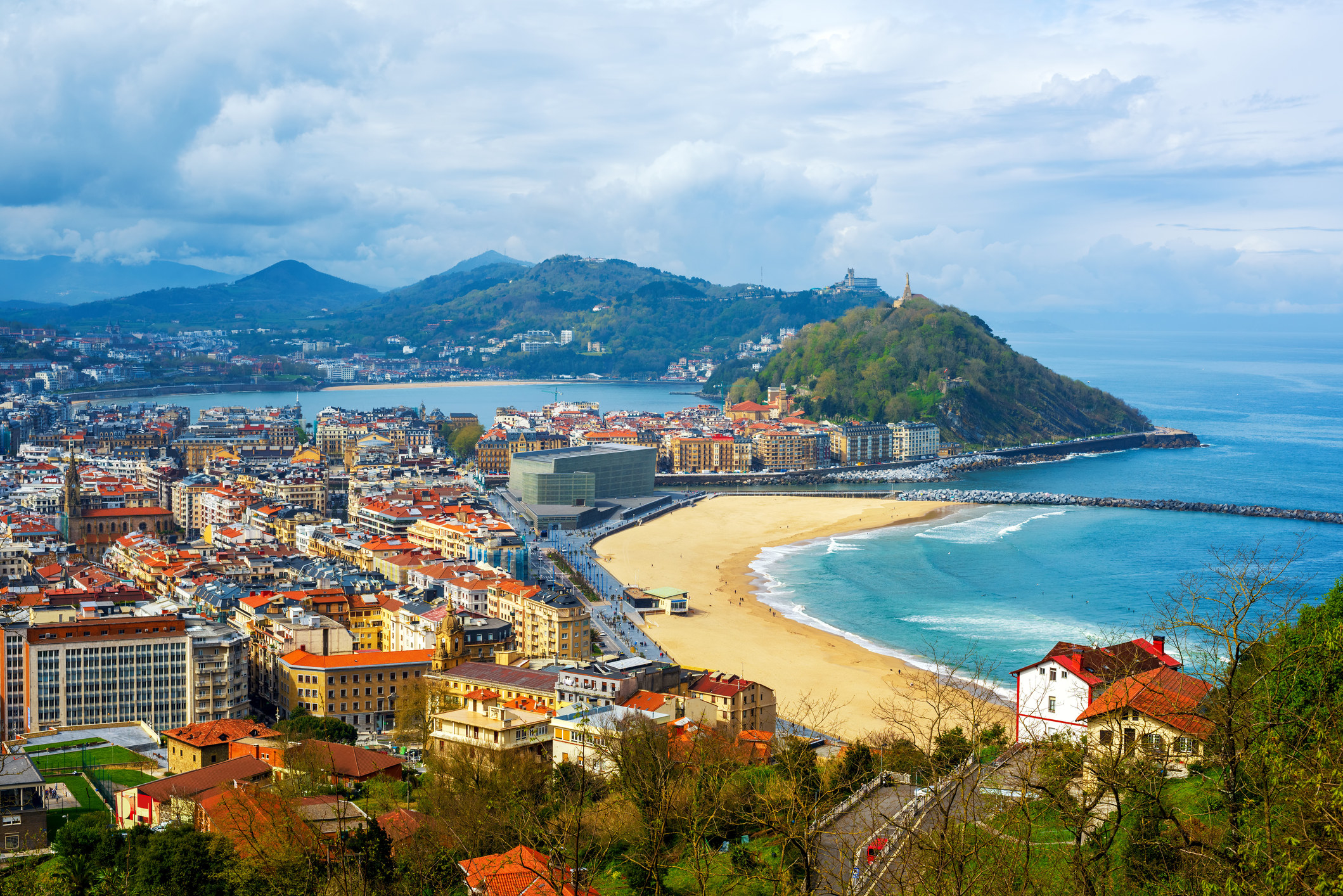 A landscape of San Sebastian, Spain.