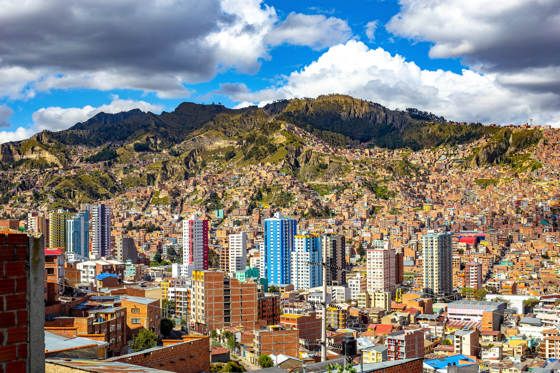 Landscape of La Paz, Bolivia.