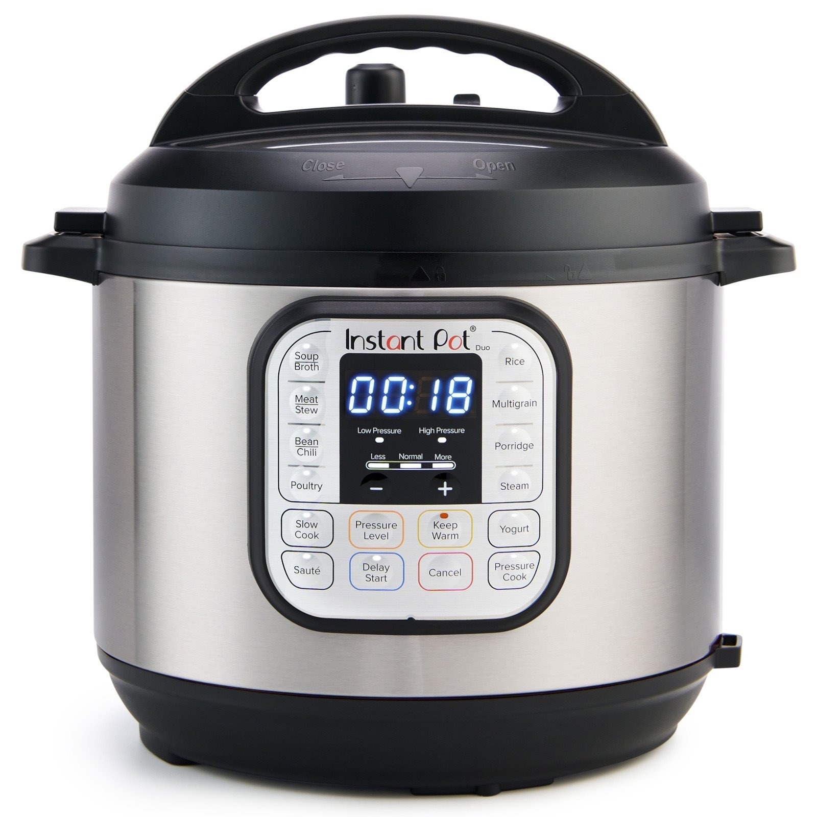 The Instant Pot with several different settings