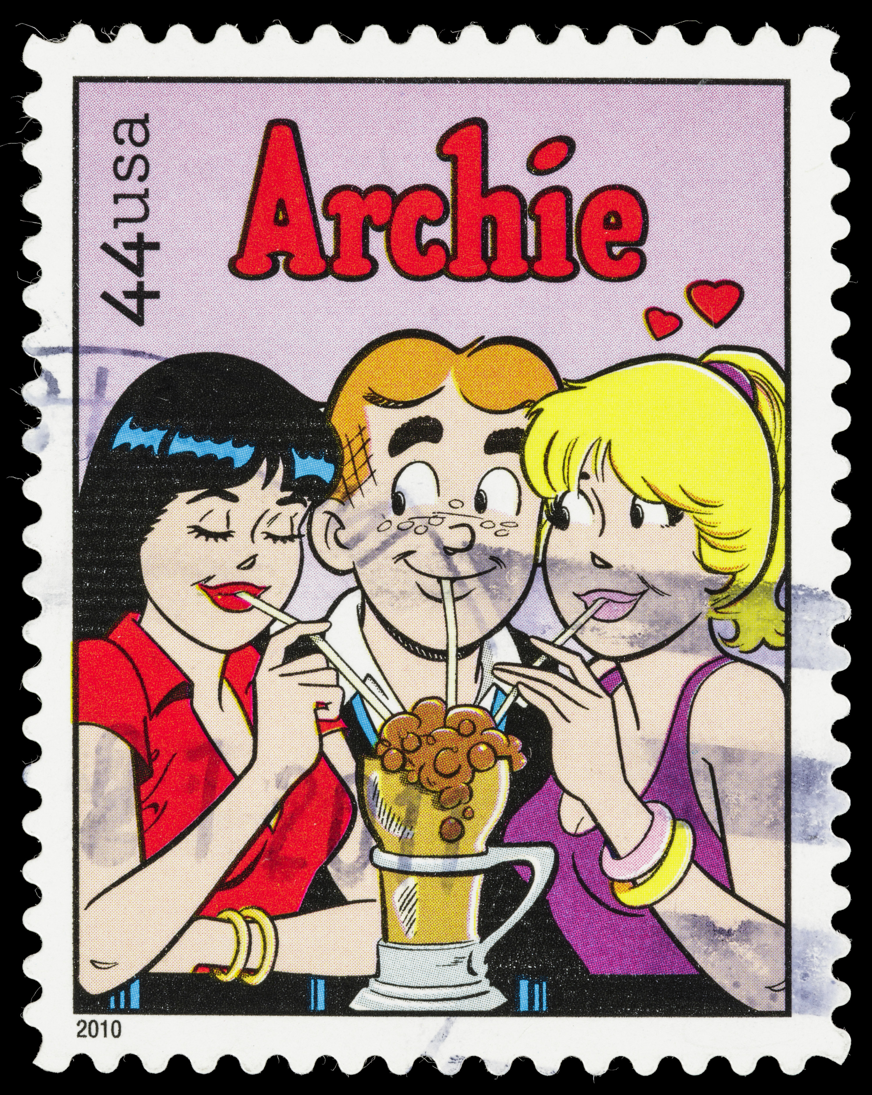 Archie, Veronica and Betty on a stamp