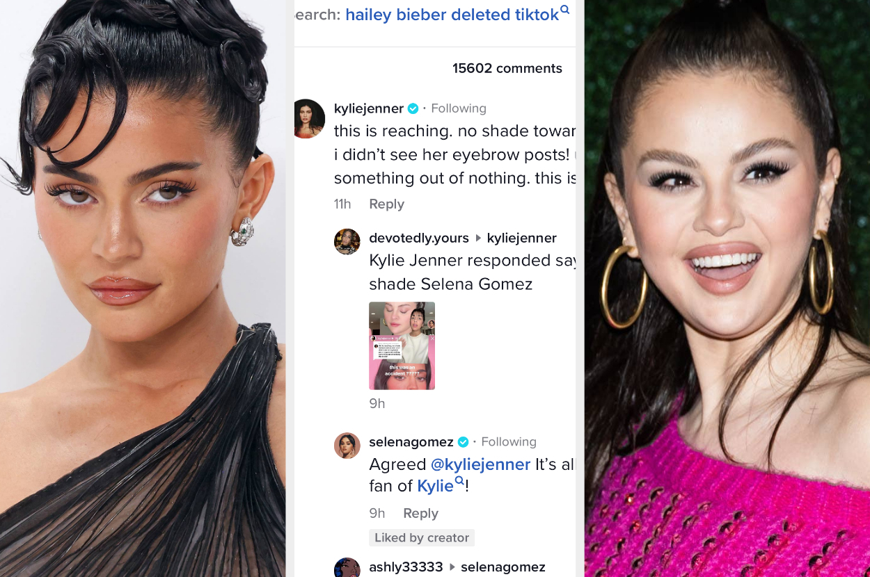 Kylie Jenner Denied Shading Selena Gomez With Hailey Bieber
